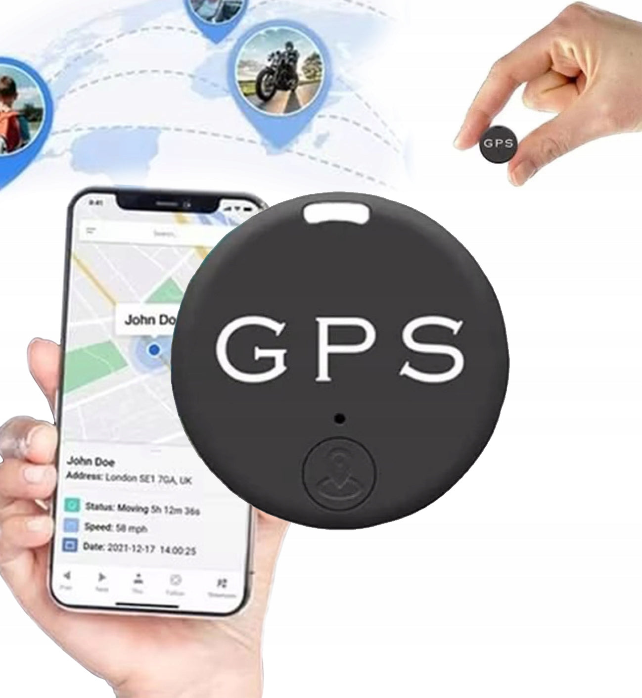 Compact GPS Locator with Strong Magnet and Long Battery