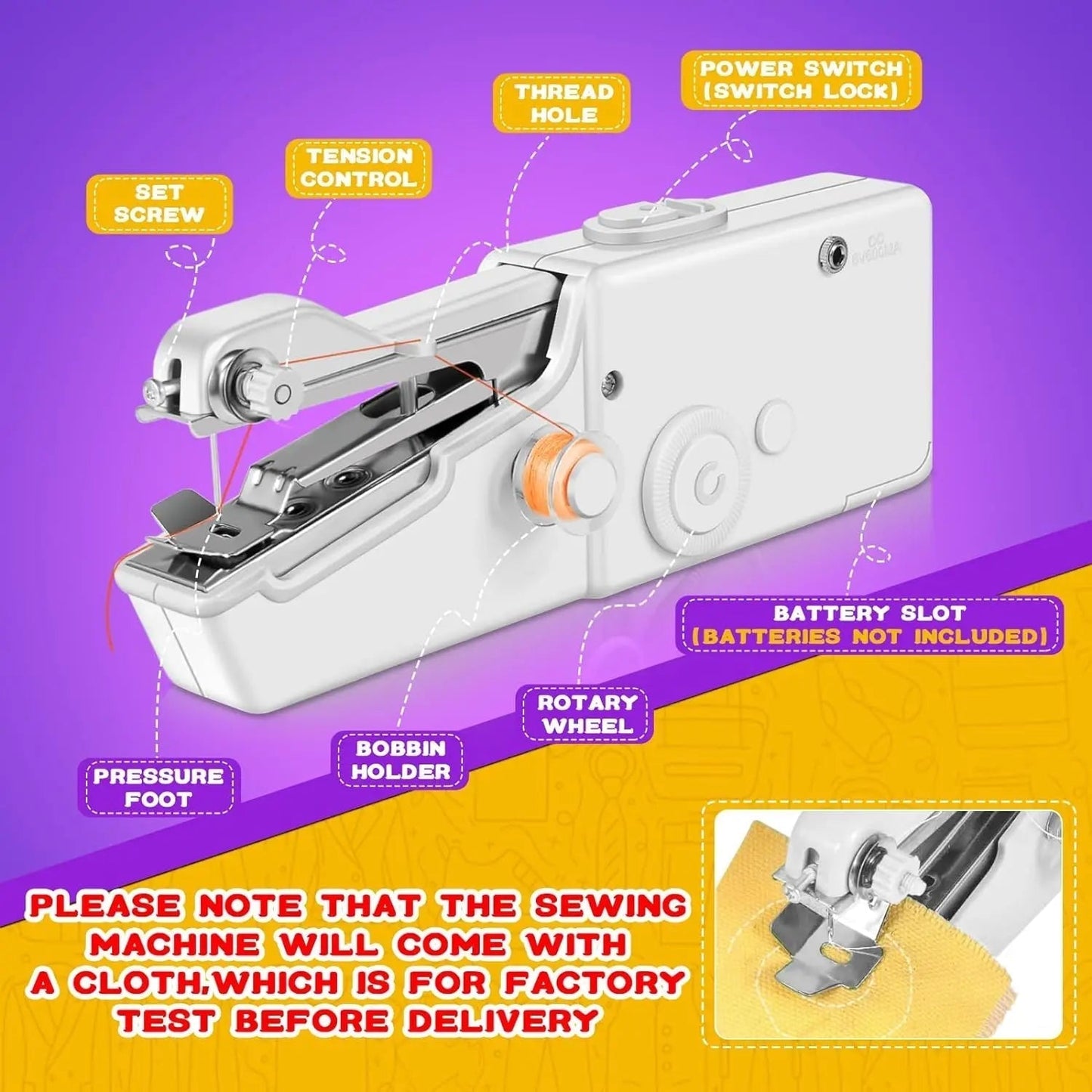 Compact Automatic Sewing Machine for Home Use