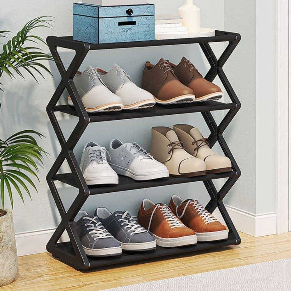 Space Saving 4-Tier Shoe Organizer Rack - Luxicro