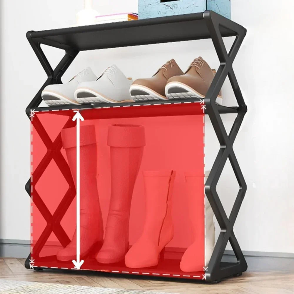Space Saving 4-Tier Shoe Organizer Rack