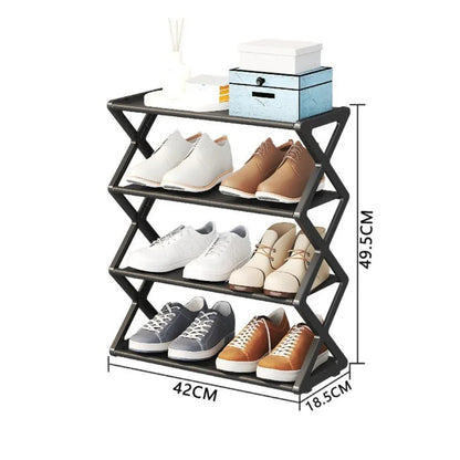 Space Saving 4-Tier Shoe Organizer Rack