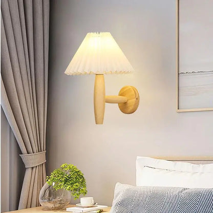 Rustic Wood Wall Lamp For Living Room