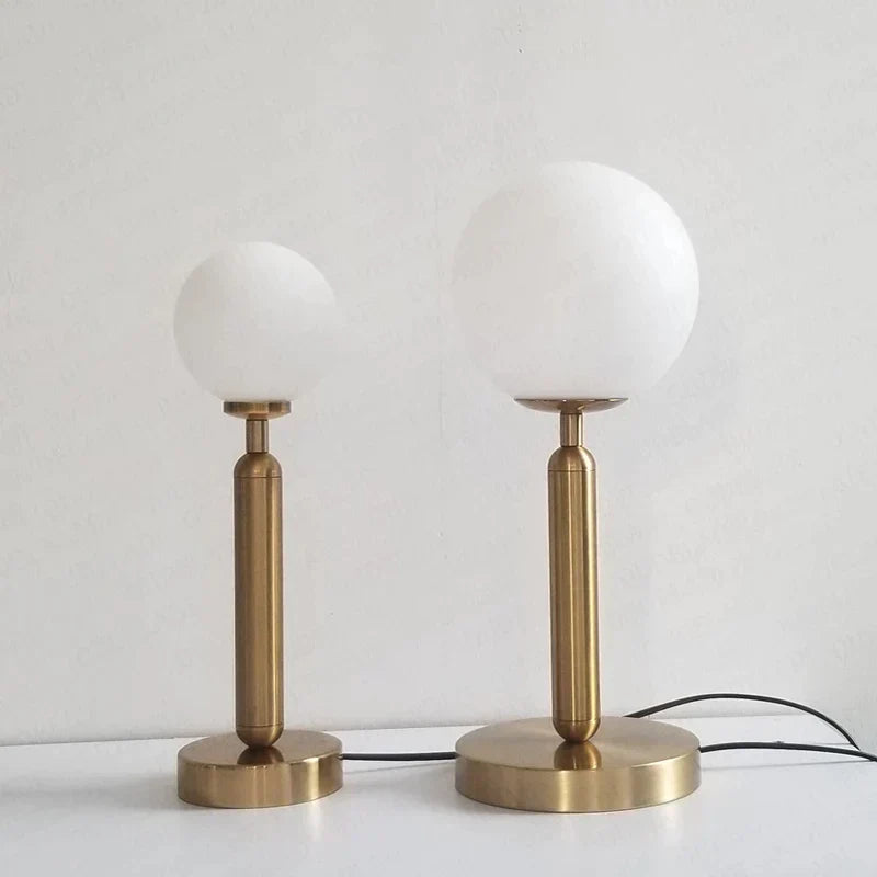 Elegant Glass and Metal LED Desk Lamp
