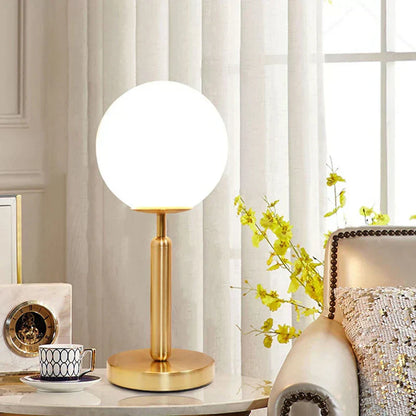 Elegant Glass and Metal LED Desk Lamp