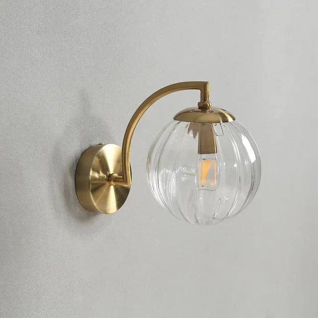 Contemporary Glass Wall Lamp with Warm LED Lighting