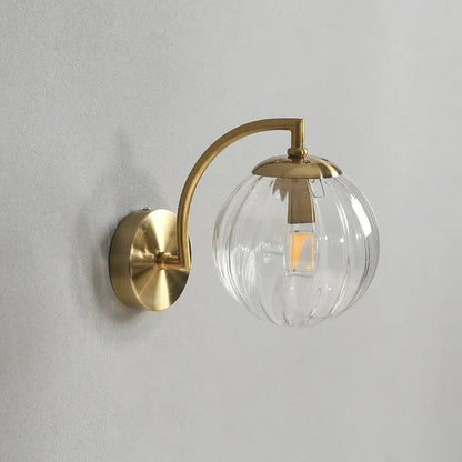 Contemporary Glass Wall Lamp with Warm LED Lighting