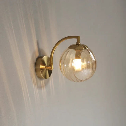 Contemporary Glass Wall Lamp with Warm LED Lighting - Luxicro