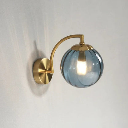Contemporary Glass Wall Lamp with Warm LED Lighting