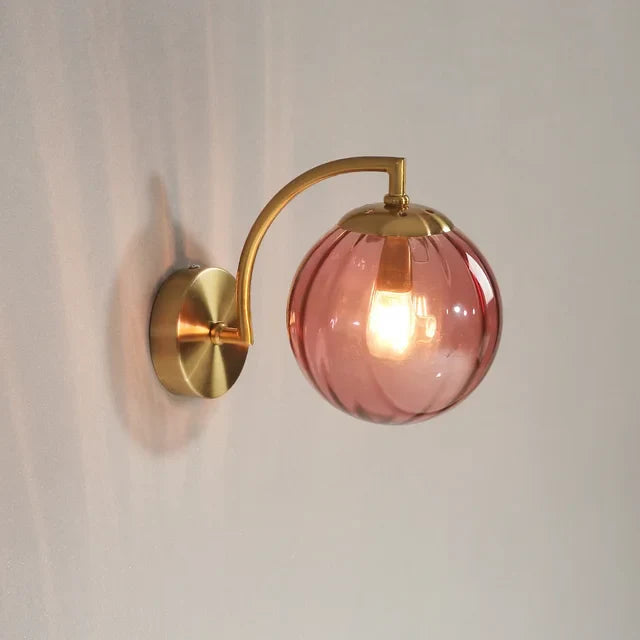 Contemporary Glass Wall Lamp with Warm LED Lighting