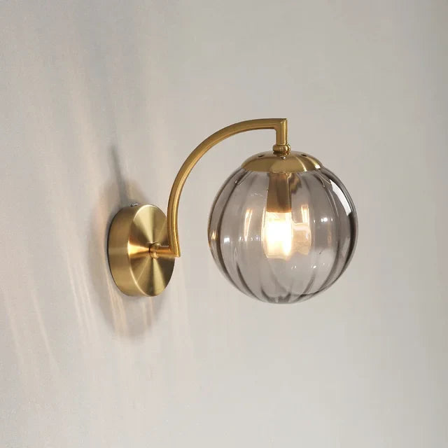 Contemporary Glass Wall Lamp with Warm LED Lighting