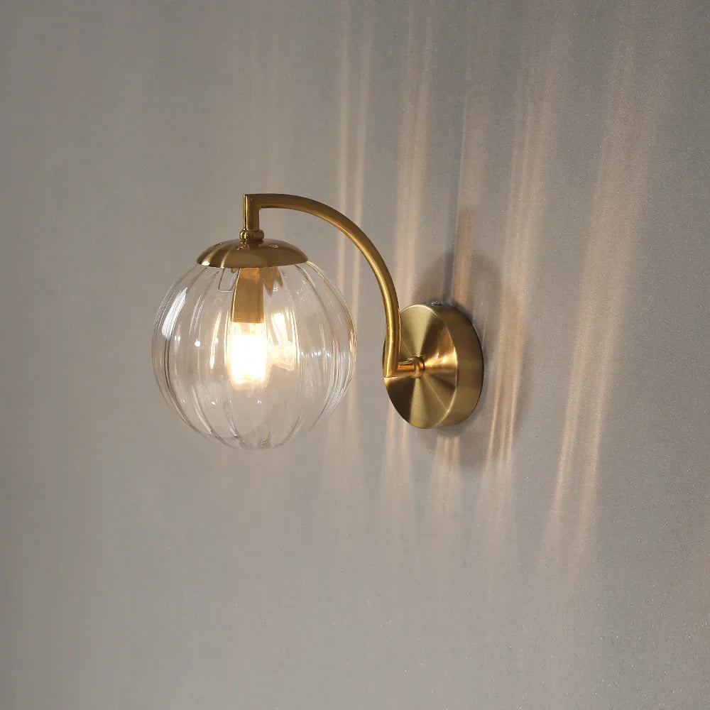 Contemporary Glass Wall Lamp with Warm LED Lighting