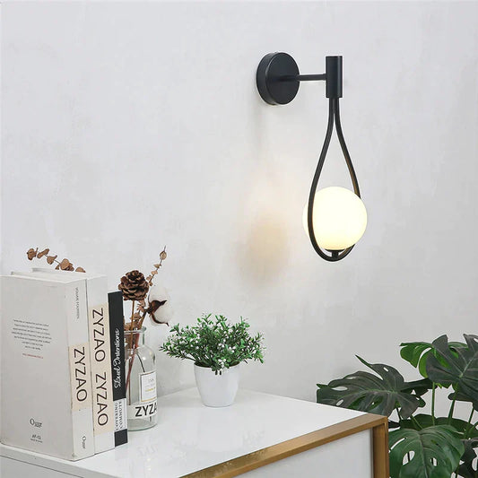 Beautiful Glass Globe Wall Lamp In Chrome Finish - Luxicro