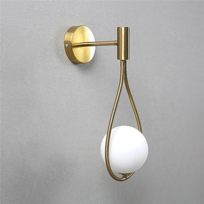 Beautiful Glass Globe Wall Lamp In Chrome Finish