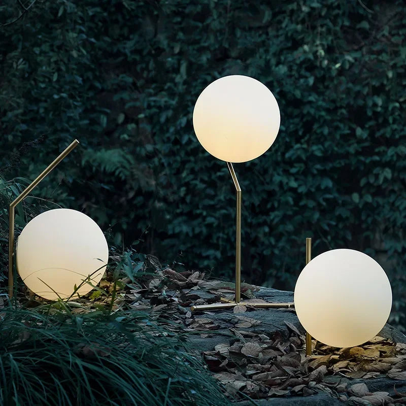 Simple Round Glass Desk Lamp Contemporary Lighting - Luxicro