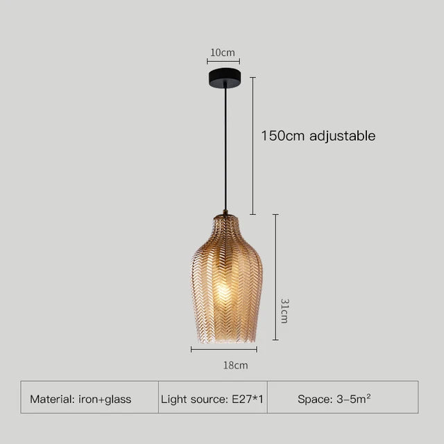 Stylish Glass Hanging Light Fixtures