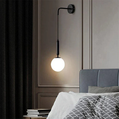 Modern Glass Wall Sconce for Living Room Decor