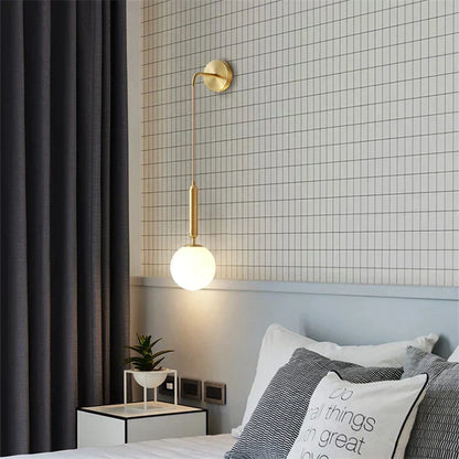 Modern Glass Wall Sconce for Living Room Decor