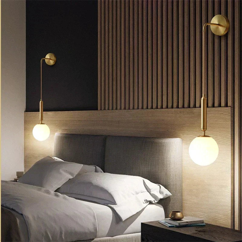 Modern Glass Wall Sconce for Living Room Decor - Luxicro