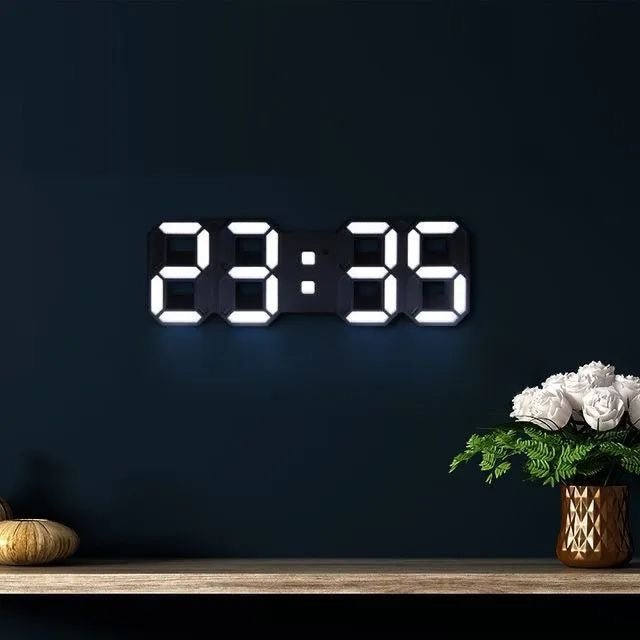 Contemporary LED Wall Clock with Adjustable Light