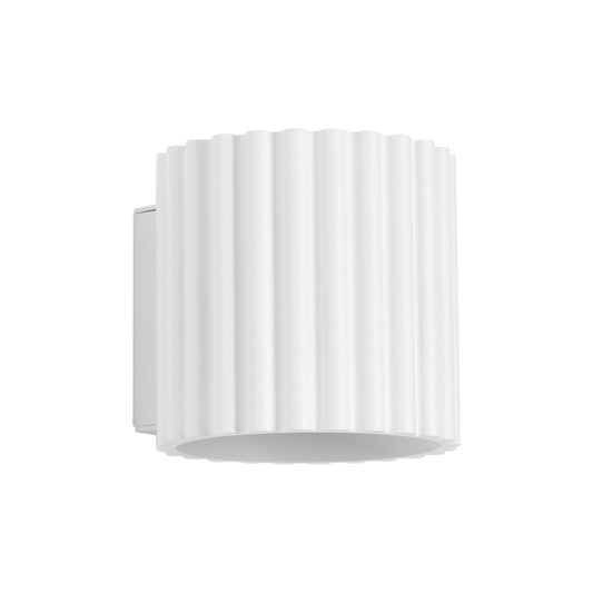 Contemporary Textured White Wall Sconce - Luxicro