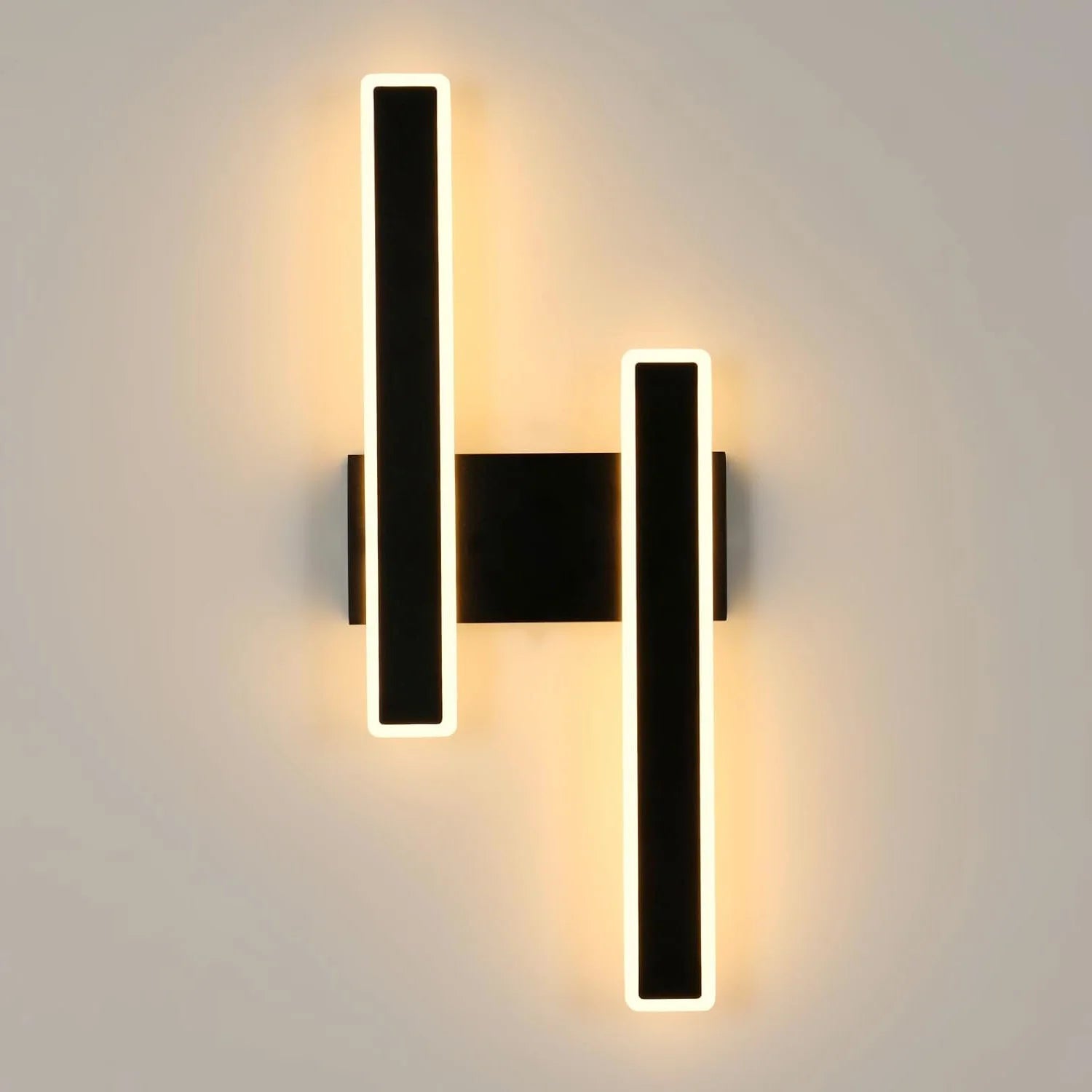 Contemporary Black LED Wall Sconce - Luxicro