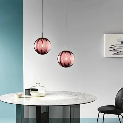 Stylish Aqua Blue Glass Globe Pendant Lighting