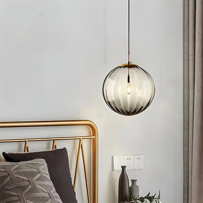 Stylish Aqua Blue Glass Globe Pendant Lighting