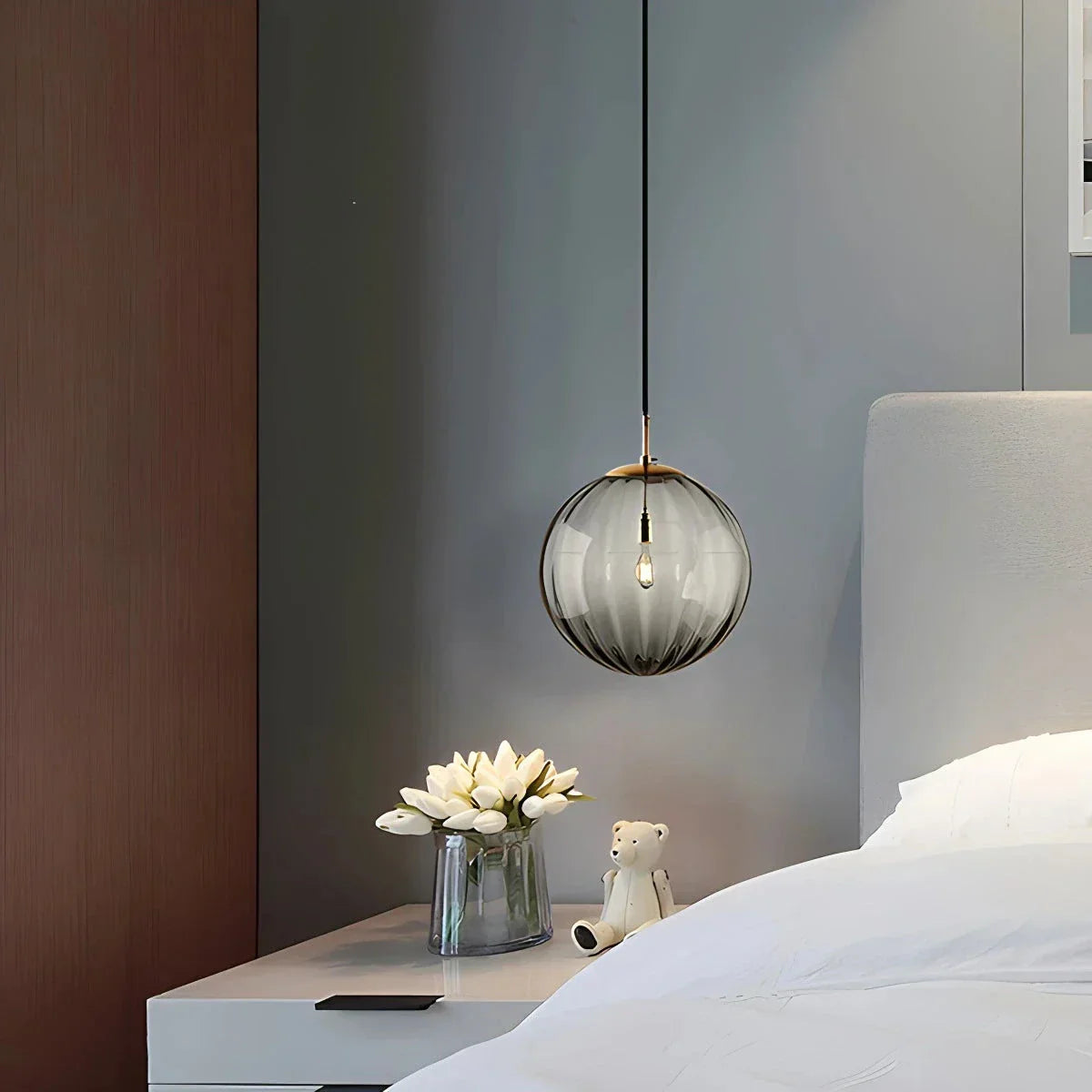 Stylish Aqua Blue Glass Globe Pendant Lighting