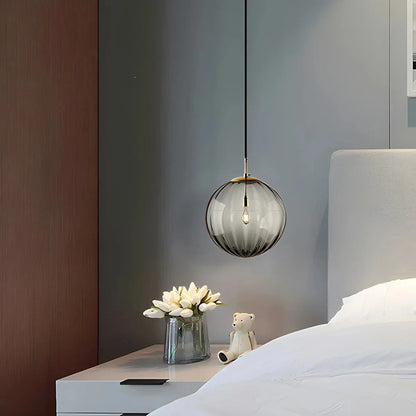 Stylish Aqua Blue Glass Globe Pendant Lighting