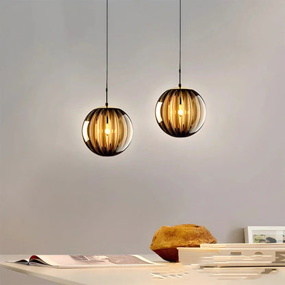 Stylish Aqua Blue Glass Globe Pendant Lighting