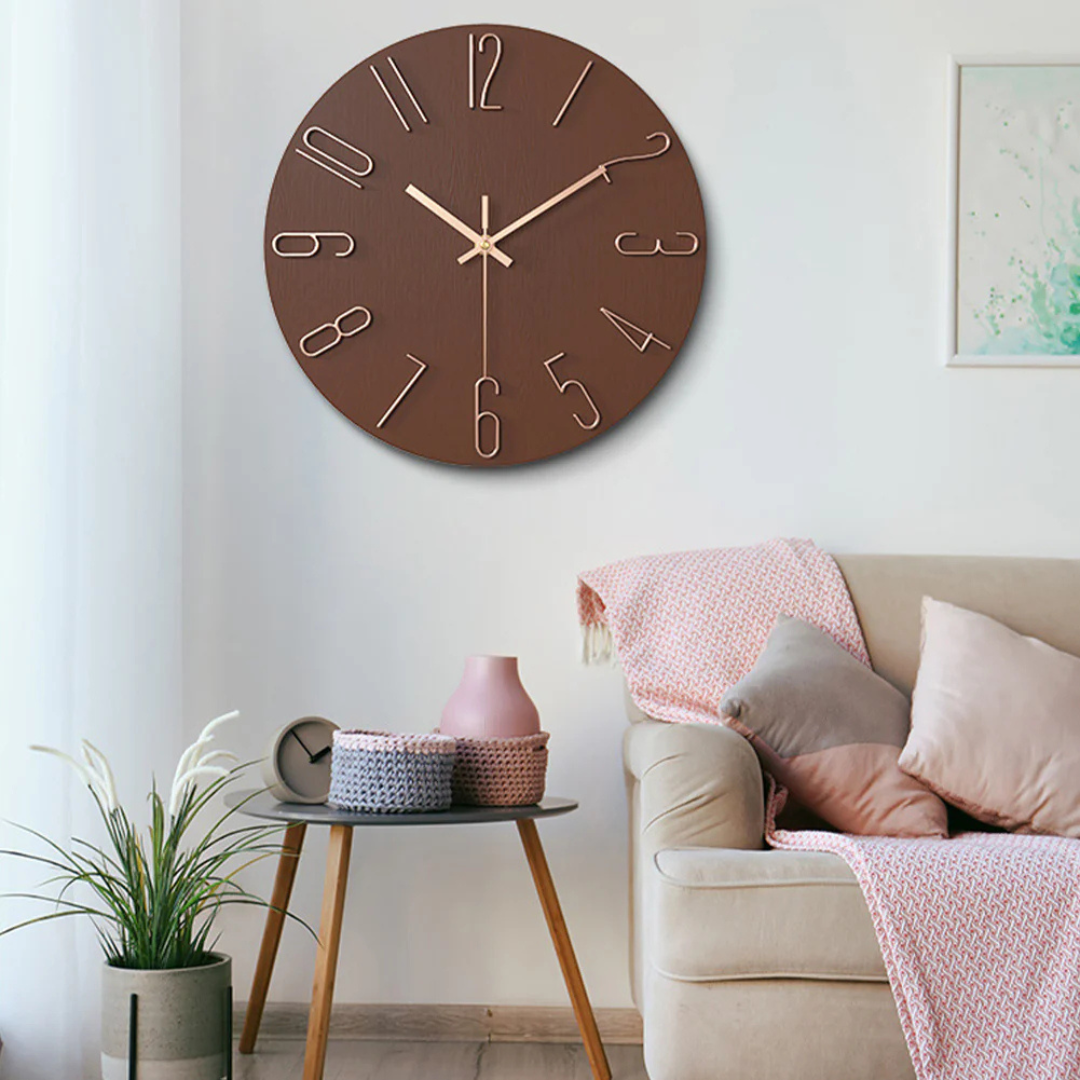 Silent Modern Entryway Wall Clock