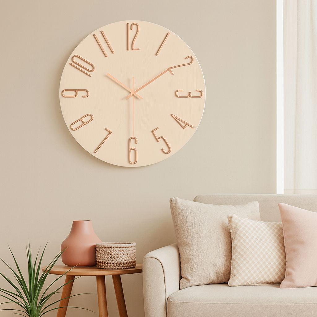 Silent Modern Entryway Wall Clock