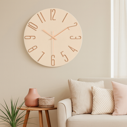 Silent Modern Entryway Wall Clock