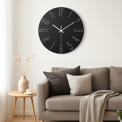 Silent Modern Entryway Wall Clock