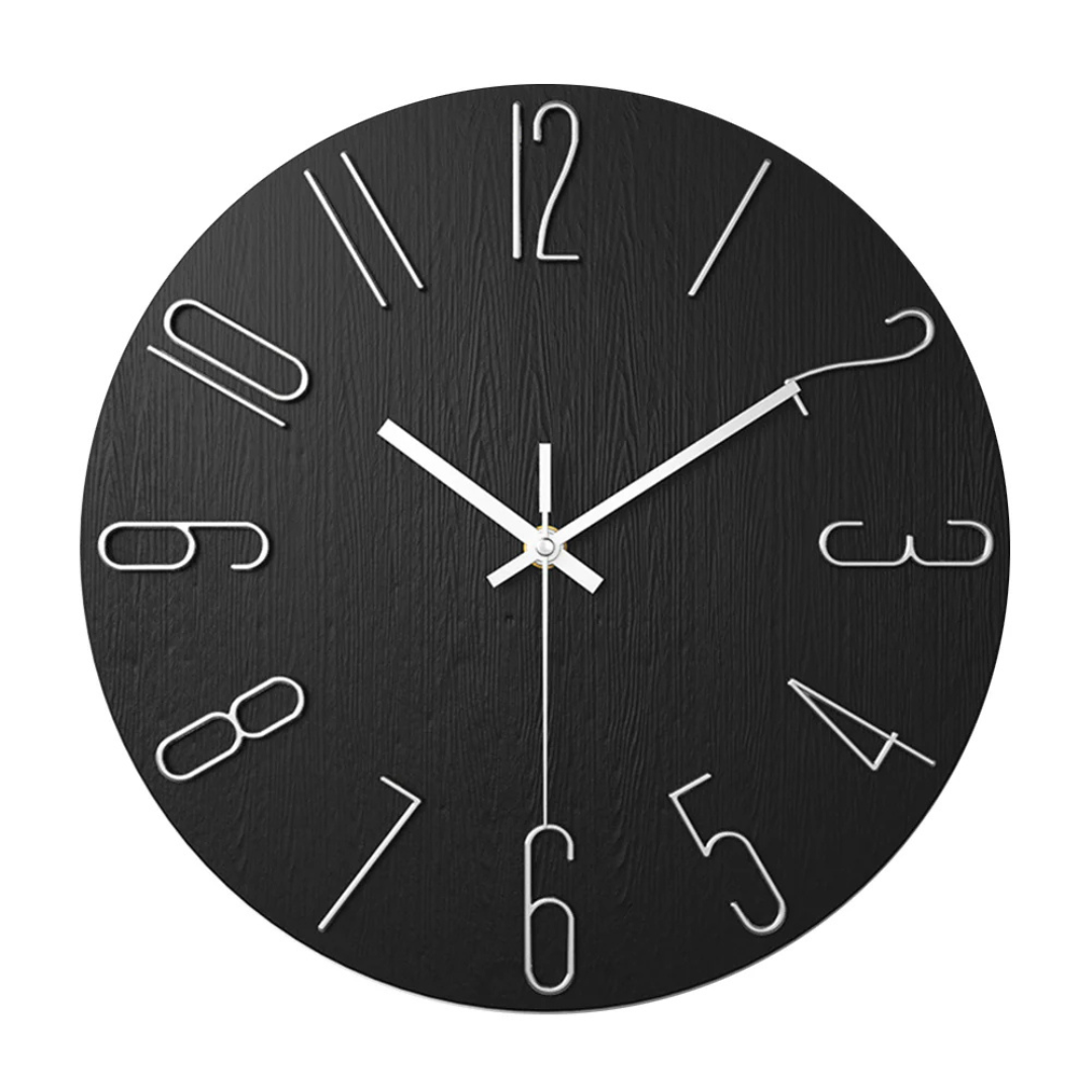 Silent Modern Entryway Wall Clock