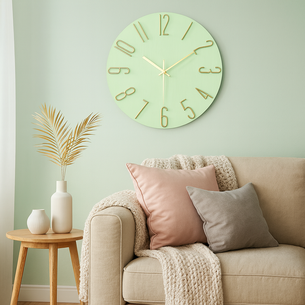 Silent Modern Entryway Wall Clock