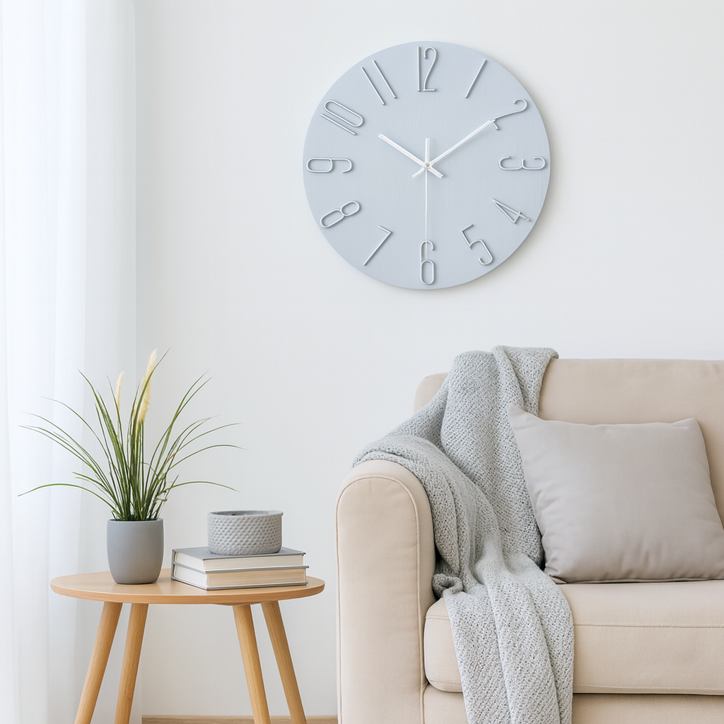 Silent Modern Entryway Wall Clock
