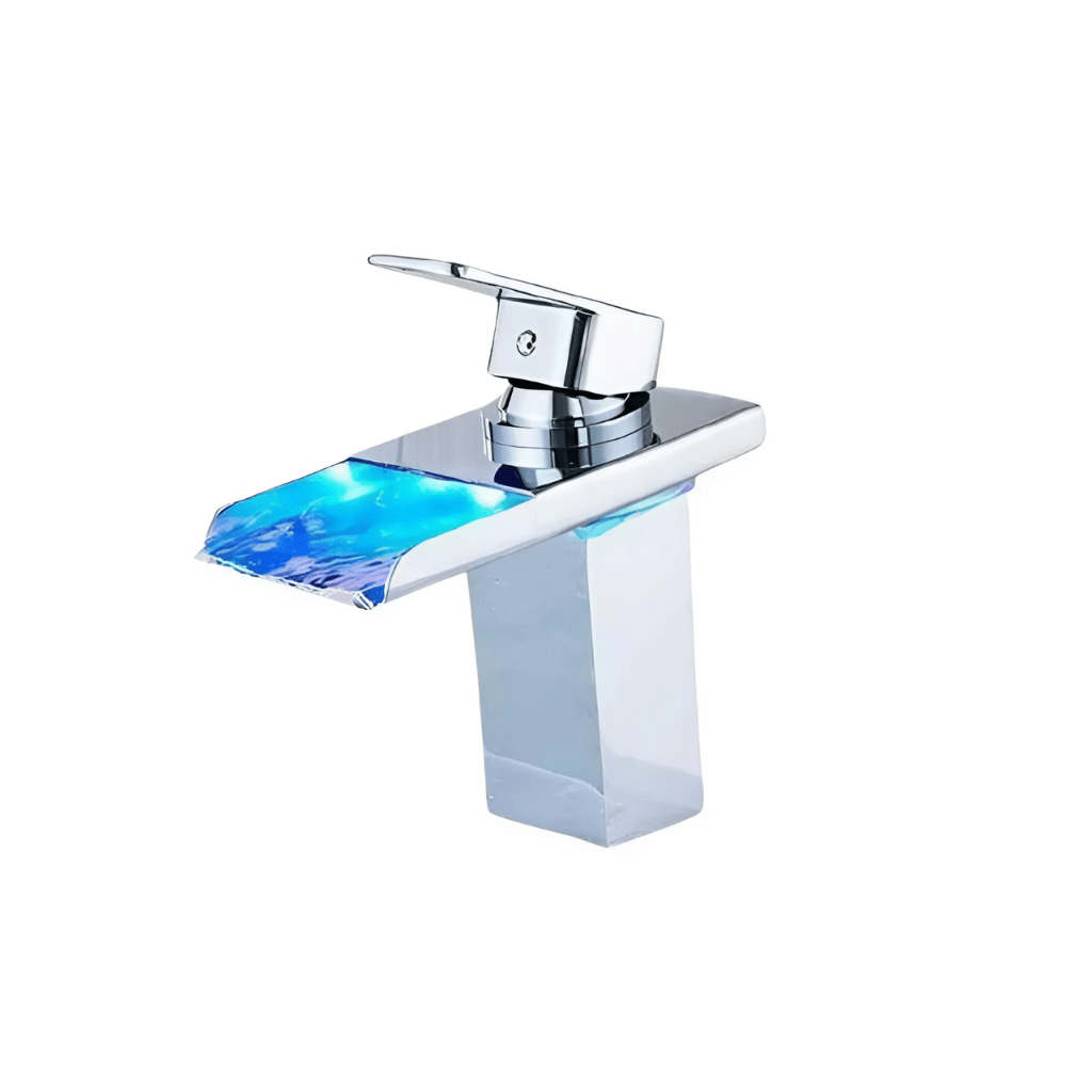 Contemporary LED Waterfall Bathroom Faucet