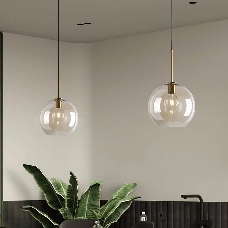 Sleek Chrome Hanging Pendant Light