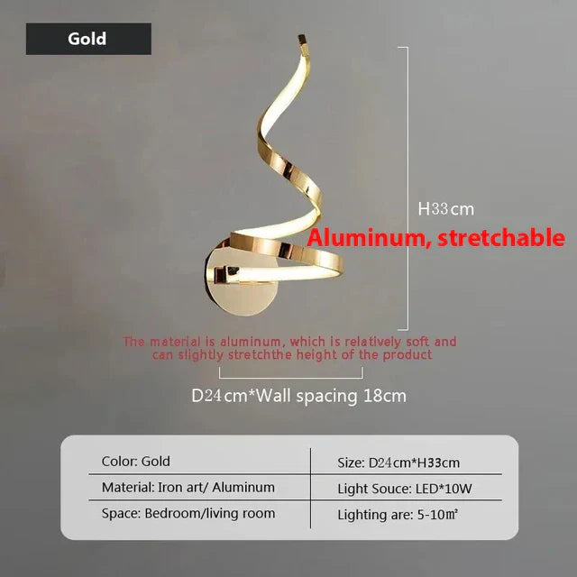 Contemporary Curved LED Light Fixture