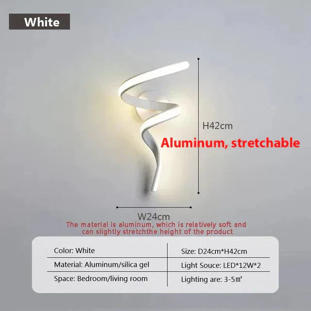 Contemporary Curved LED Light Fixture