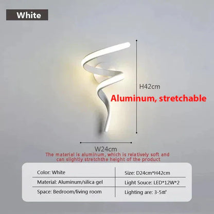 Contemporary Curved LED Light Fixture