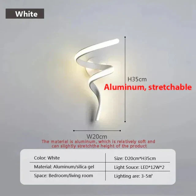Contemporary Curved LED Light Fixture