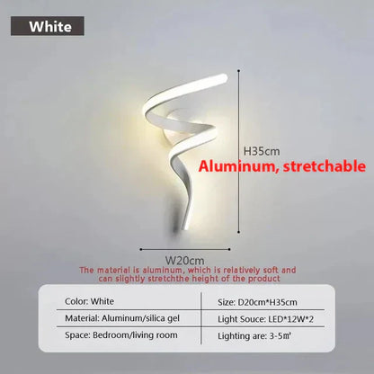 Contemporary Curved LED Light Fixture