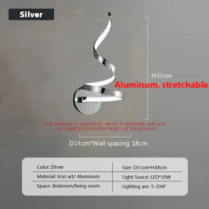 Contemporary Curved LED Light Fixture