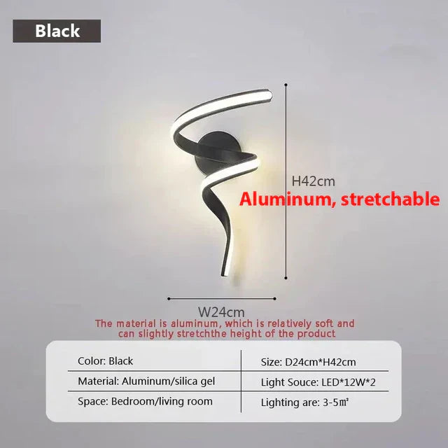 Contemporary Curved LED Light Fixture