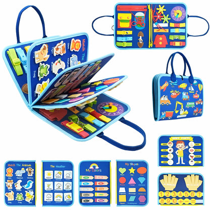 Fun Learning Activity Book for Kids with Laces and Zippers - Luxicro