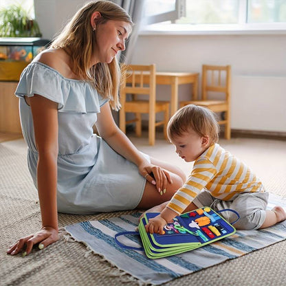 Fun Learning Activity Book for Kids with Laces and Zippers