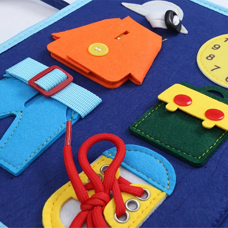 Fun Learning Activity Book for Kids with Laces and Zippers