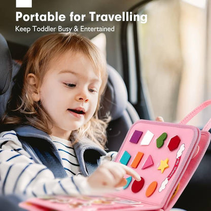 Fun Learning Activity Book for Kids with Laces and Zippers